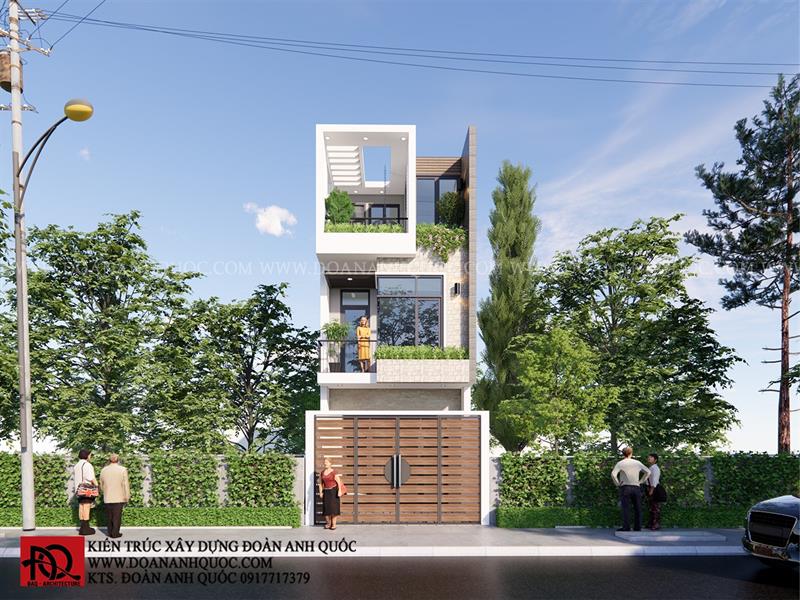 Thiết kế nhà Phan Thiết, Xây nhà trọn gói Phan Thiết, Thi công nhà trọn gói Phan Thiết, Thiết kế Thi công nội thất Phan Thiết Bình Thuận, Công ty Xây dựng Bình Thuận, Thiết kế nhà Bình Thuận, Xây nhà trọn gói Bình Thuận. Thiết kế nhà phố hiện đại 3 tầng 4x13m tại Phan Thiết - MS34